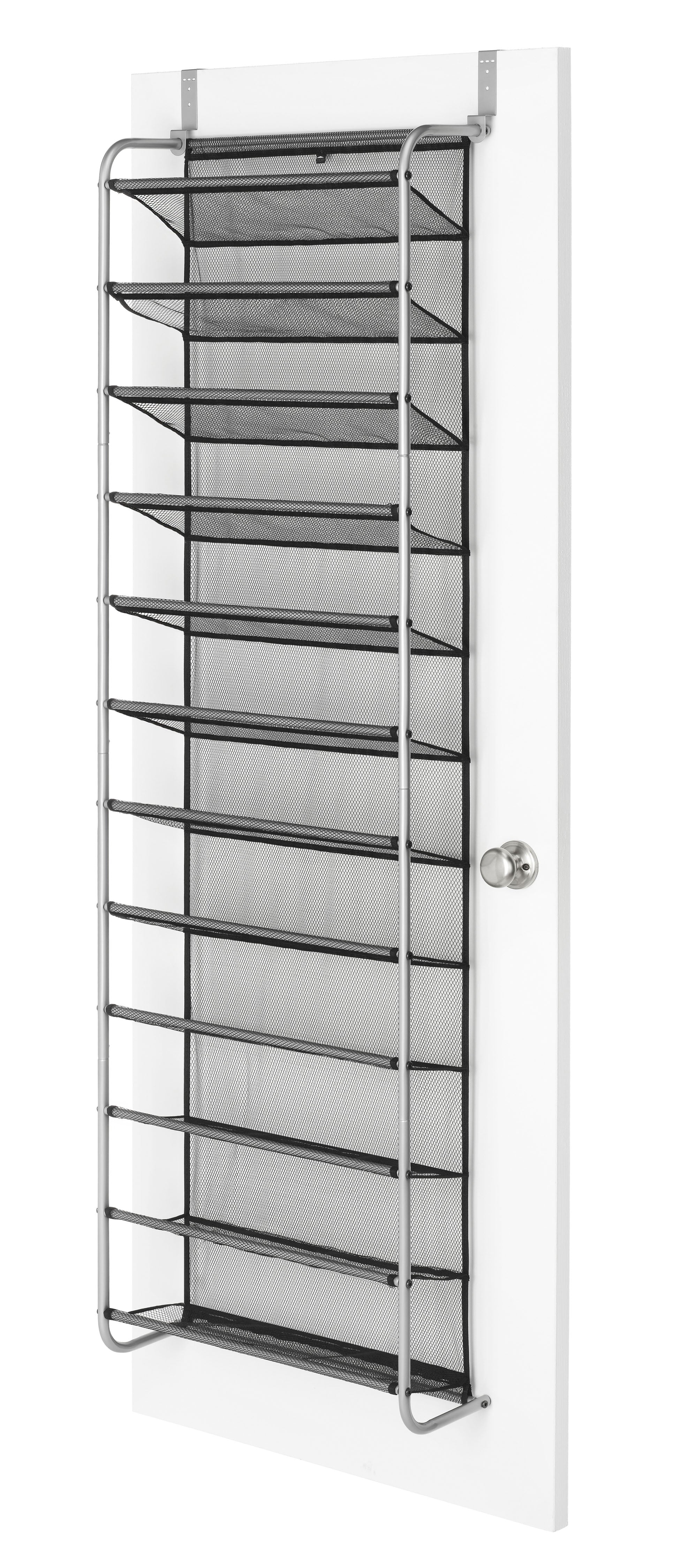 Over-The-Door Shoe Rack, Fits up to 36 Pairs, Space Saving, Mesh Lined, Tear Resistant