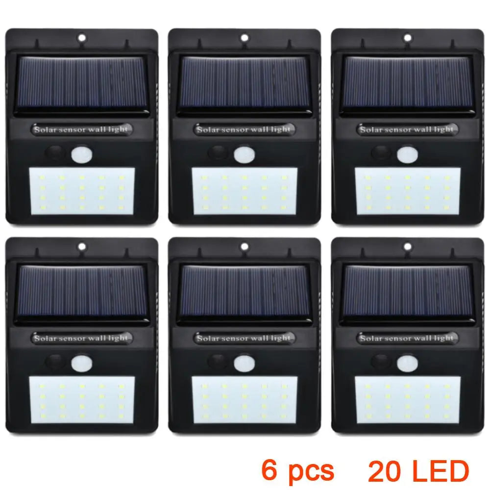 Solar Power Lamp 48 Leds Solar Street Light for Outdoor Garden Wall Yard LED Security Lighting Adustable Lighting Angle 280Lm