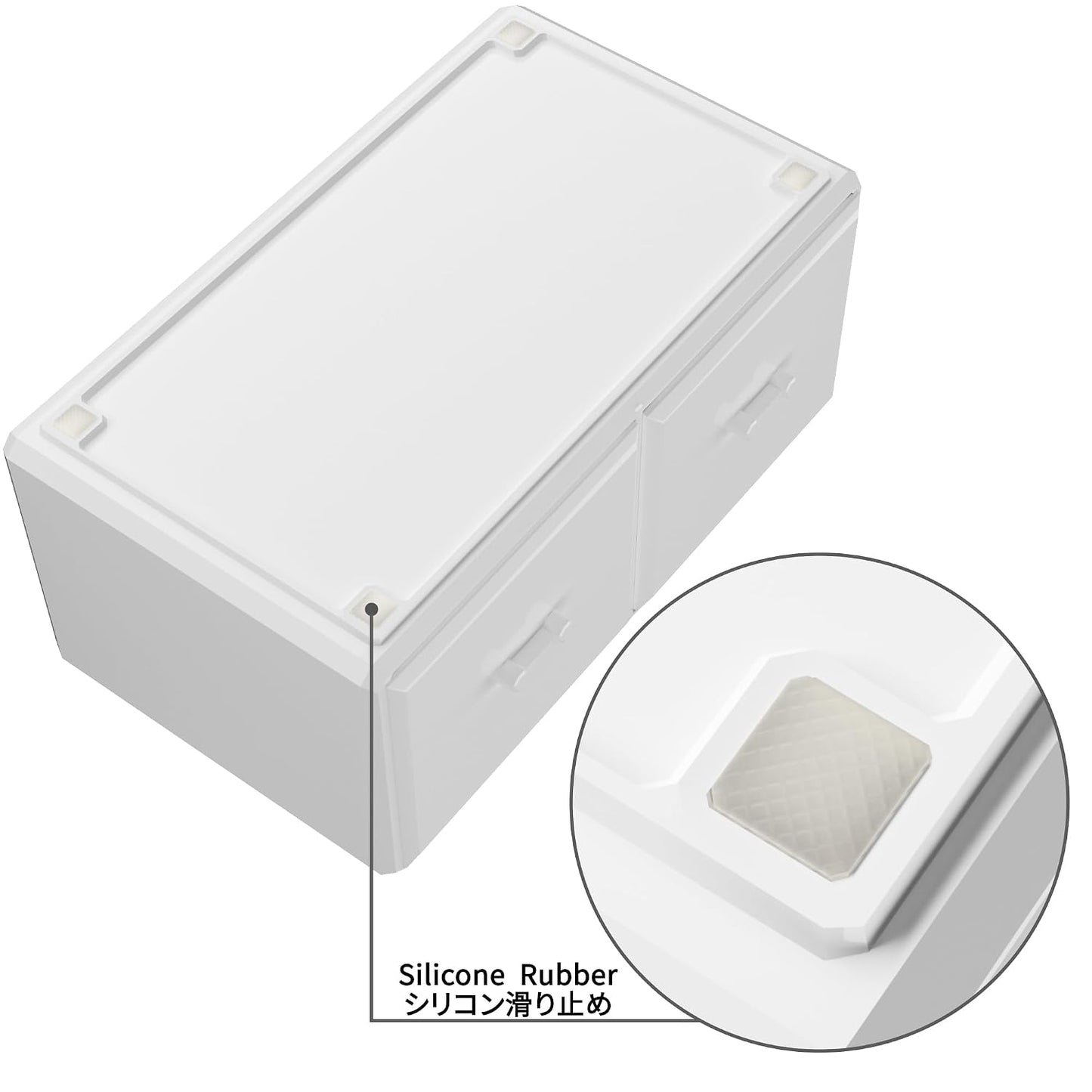 Makeup Cosmetic Organizer Storage Drawers Display Boxes Case with 12 Drawers (White)