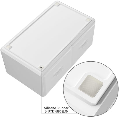 Makeup Cosmetic Organizer Storage Drawers Display Boxes Case with 12 Drawers (White)