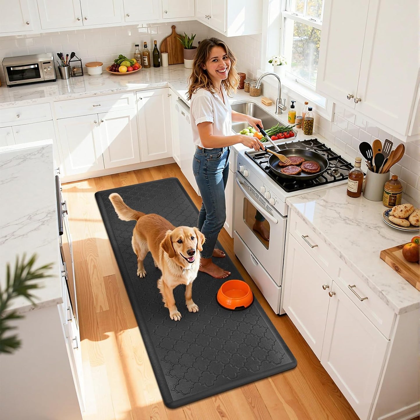 anti Fatigue Kitchen Mats for Floor 20"X60", Cushioned Standing Mat