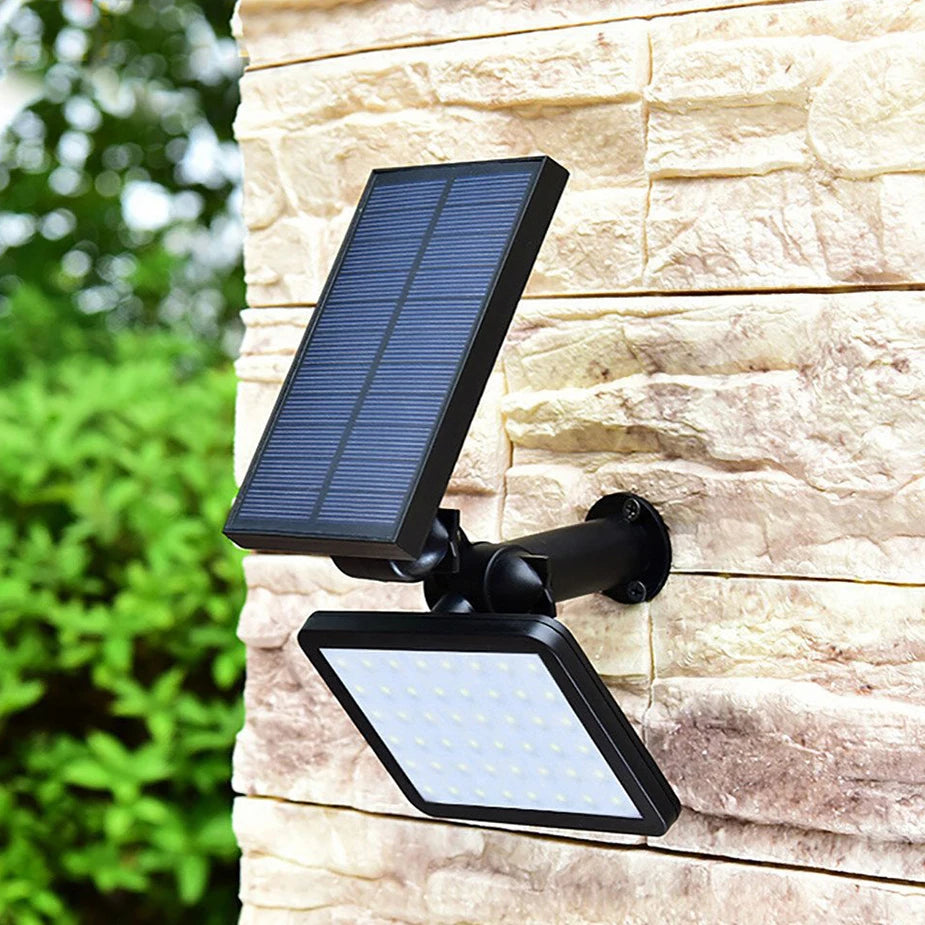 Solar Power Lamp 48 Leds Solar Street Light for Outdoor Garden Wall Yard LED Security Lighting Adustable Lighting Angle 280Lm
