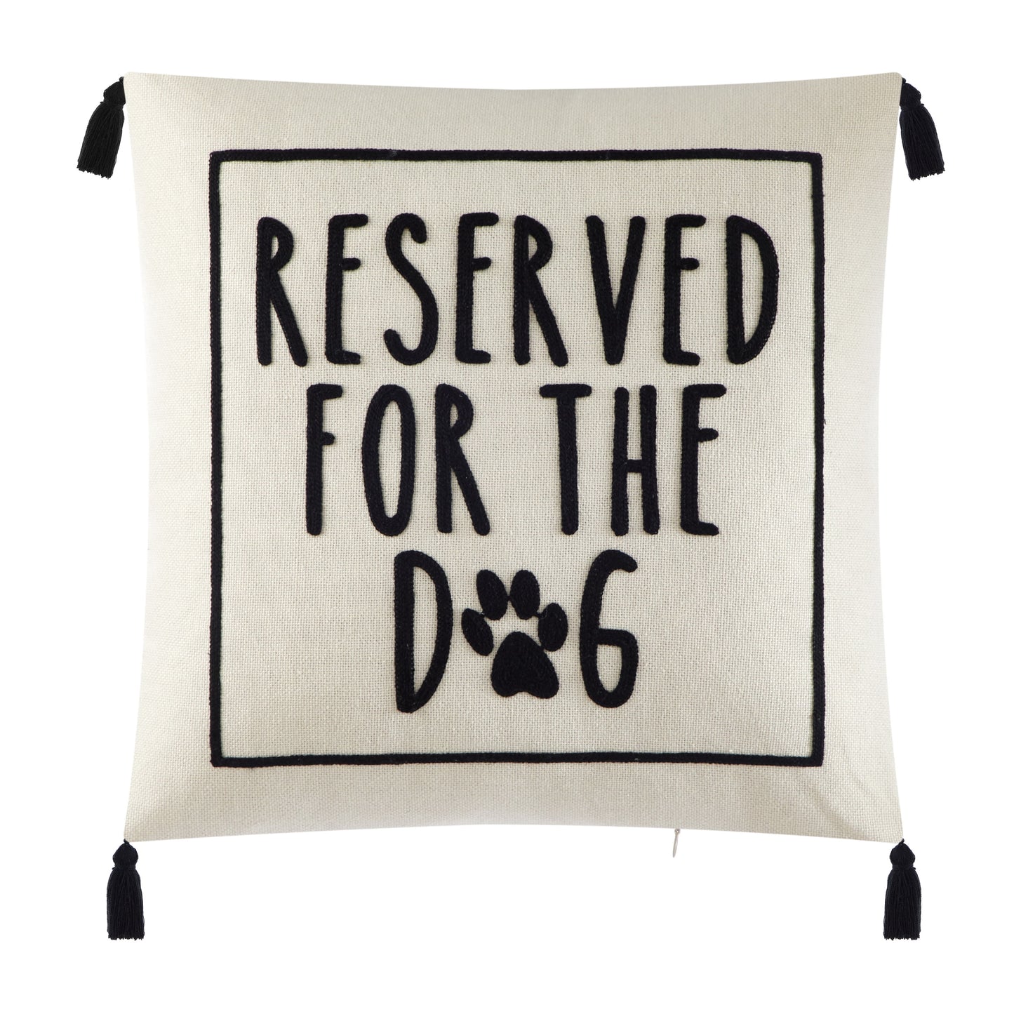 Reserved for the Dog Square Decorative Throw Pillow for Adults, 18 in X 18 In