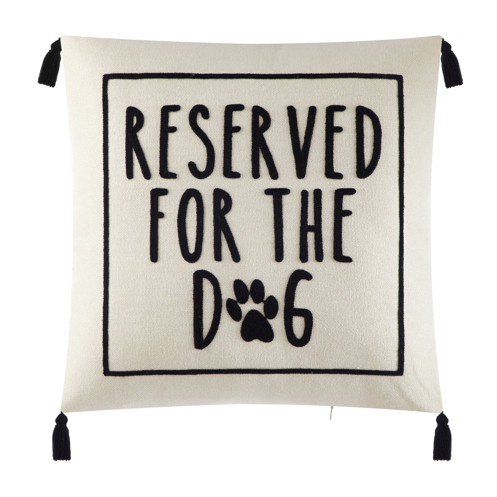 Reserved for the Dog Square Decorative Throw Pillow for Adults, 18 in X 18 In
