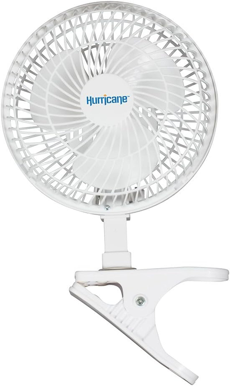 Classic Clip Fan with Tilt, 2 Speeds, White, 6In