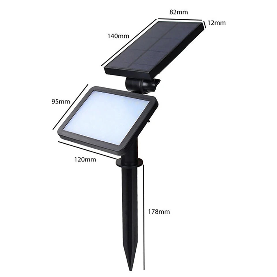 Solar Power Lamp 48 Leds Solar Street Light for Outdoor Garden Wall Yard LED Security Lighting Adustable Lighting Angle 280Lm
