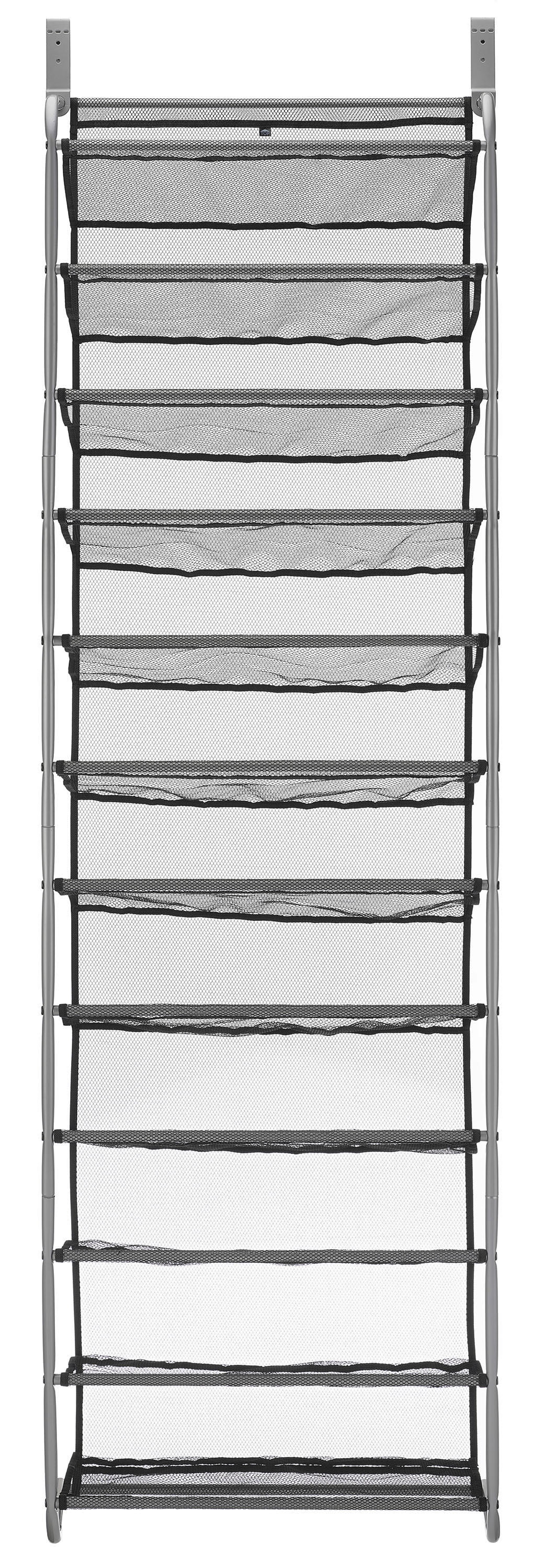 Over-The-Door Shoe Rack, Fits up to 36 Pairs, Space Saving, Mesh Lined, Tear Resistant