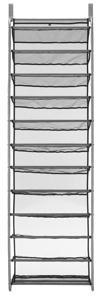 Over-The-Door Shoe Rack, Fits up to 36 Pairs, Space Saving, Mesh Lined, Tear Resistant
